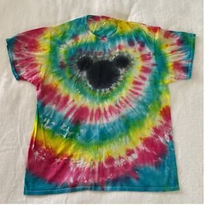 Fruit of the Loom Multicolor Tie Dye Mickey Mouse Adult XL Tee